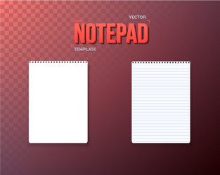 notepad set realistic empty mockup vector image
