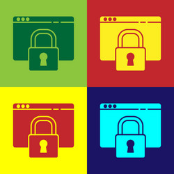 Pop art secure your site with https ssl icon vector