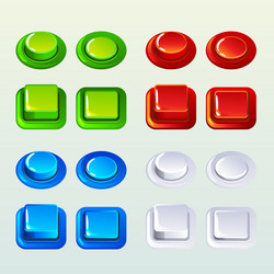 Push buttons for a game or web design element vector