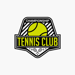 Tennis Club Badge Logo Vector Image