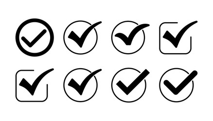 check icon mark list button vector