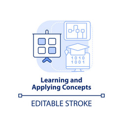 learn and apply concepts light blue concept icon vector image
