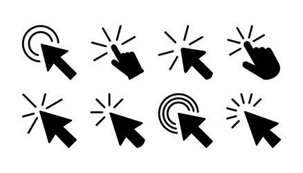 Click icon cursor pointer sign vector