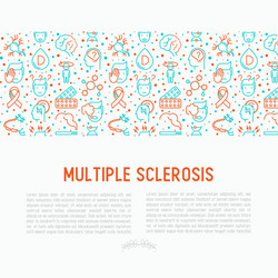 Multiple sclerosis concept in circle Royalty Free Vector