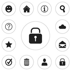 set of 12 editable web icons includes symbols vector image