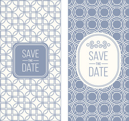 retro invitation templates patterned background vector image