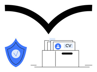 secure job application management with file vector image