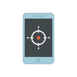 smartphone gyroscope icon flat phone vector