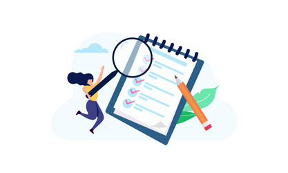 task done business concept with tiny person vector image