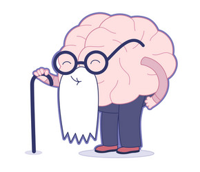 Age brain collection vector