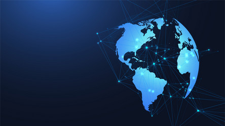 global network connection concept big data vector image