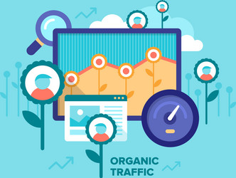 organic traffic seo concept vector