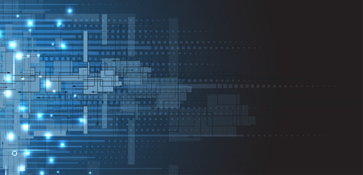 Artificial intelligence technology web background vector
