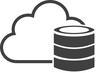 cloud computing data center isolated icon vector image
