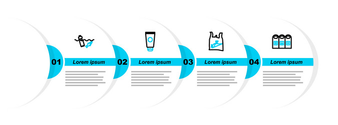 set line trash in garbage cans sorted dead bird vector image