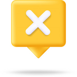 speech bubble 3d icon message concept realistic vector image