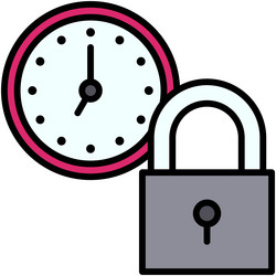timelock icon blockchain related vector image