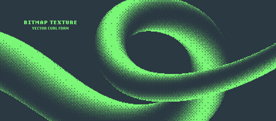 pixel art style bitmap texture curl form vector image