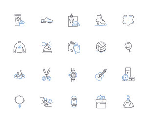 building line icons collection architecture vector