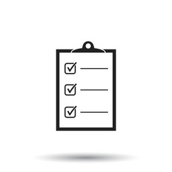 to do list icon checklist task in flat style vector image