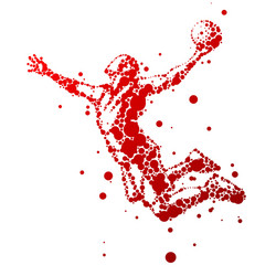 Abstract basketball player in jump vector