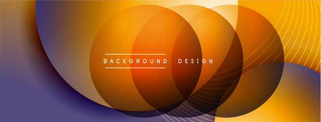 Gradient circles with shadows techno vector