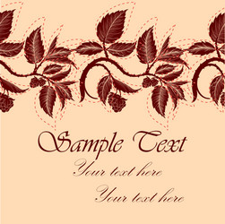 seamless background with raspberry branches vector image
