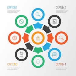 web icons set with messaging plus picture vector image