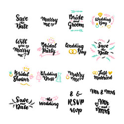 Wedding Save the Date Quotes Vector Image