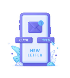 3d email envelope icon vector