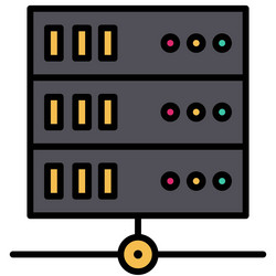 server icon blockchain related vector image