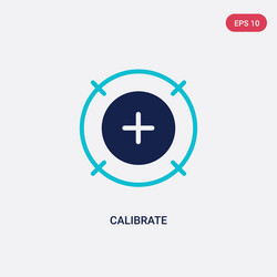 two color calibrate icon from computer concept vector image