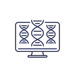bioinformatics icon analysis of biological data vector image