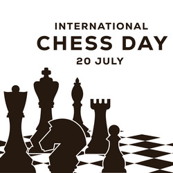 Design international chess day vector