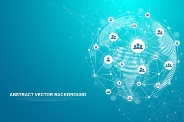 networking connection concept abstract technology vector image