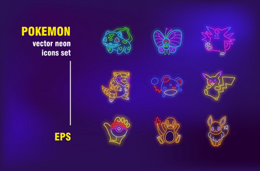 Set Of Pokemon Icons 141925 Vector Art at Vecteezy