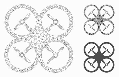 Quadcopter mesh network model and triangle vector