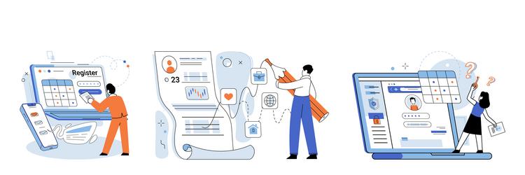 user authorization users need vector image