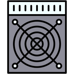 Asic miner icon blockchain related vector