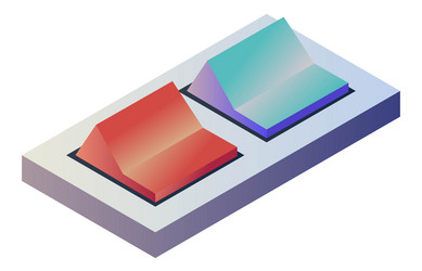 buttons with switching on and off device control vector image