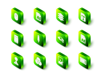 Set ai file document layers text ae graphic vector