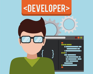 web developer design vector image