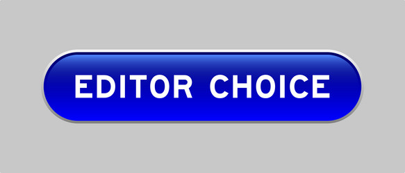 blue color capsule shape button with word editor vector image