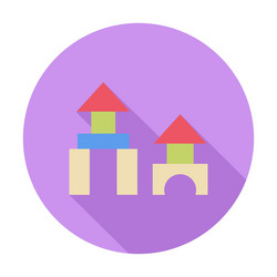 Building block icon vector