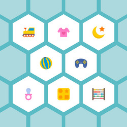 set of infant icons flat style symbols with nip vector