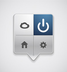 start power button ui icon design on off symbol vector image