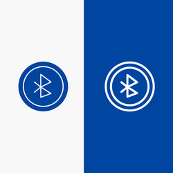 Bluetooth ui user interface line and glyph solid vector