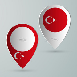 paper of map marker for maps turkey vector image