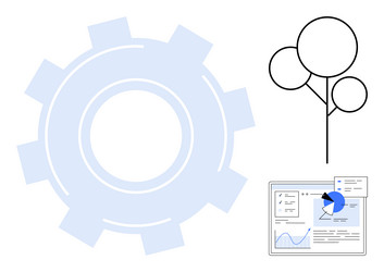 technology growth and analytics representation vector image