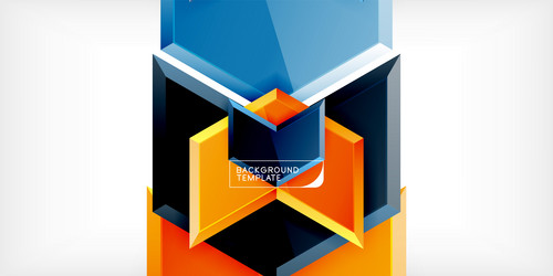 3d arrow techno design template Vector Image